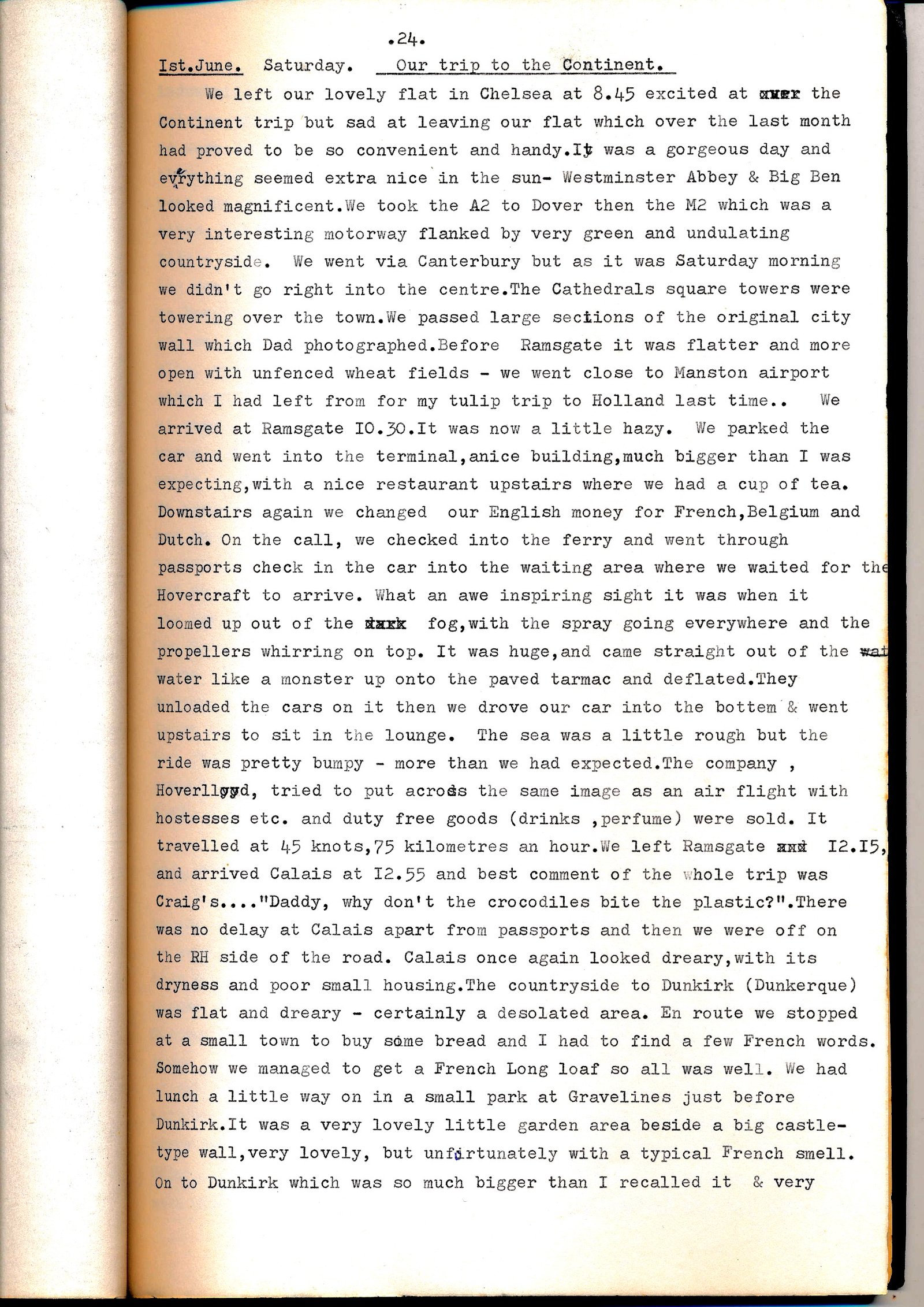 Diary page describing the ballet at the Coliseum and preparations for Europe
